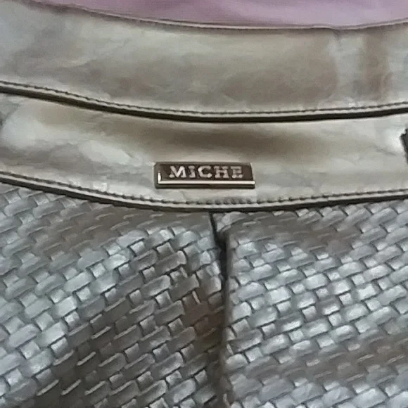 Miche demi base  golden bronze shell leopard shell long crossbody strap+braided - Picture 2 of 16